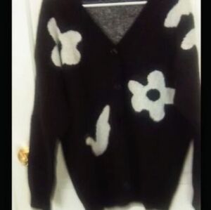 Floral Black Cardigan